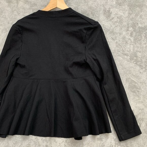 Three Dots Cardigan Womens Small Black Open Front Sweater Casual Office Workwear - Picture 9 of 9